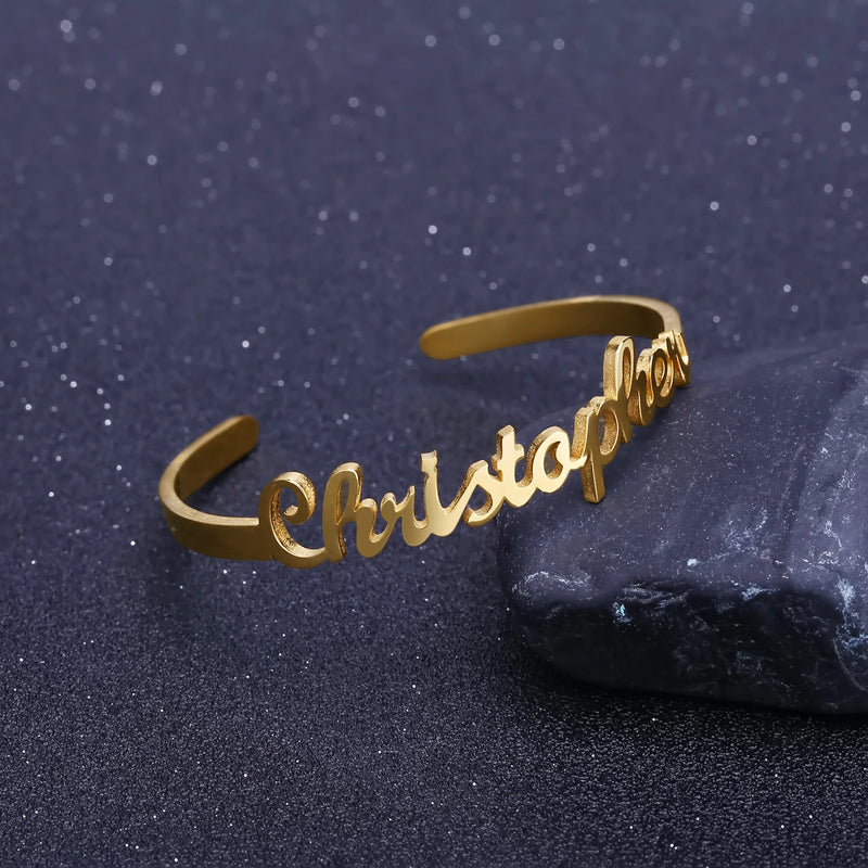 Personalized Name Bracelet Couple Jewelry Stainless Steel