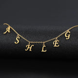 Minimalist Initial Letter Necklace Stainless Steel Women Boho Jewelry
