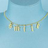 Minimalist Initial Letter Necklace Stainless Steel Women Boho Jewelry