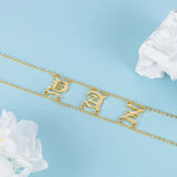 Personalized Initial Letter Choker Necklace Stainless Steel Jewelry
