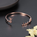 Personalized Crown Arabic Name Bangles & Bracelets