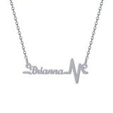Personalized Heartbeat Name Necklace for Women