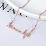 Personalized Heartbeat Name Necklace for Women
