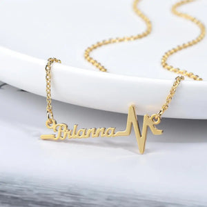 Personalized Heartbeat Name Necklace for Women