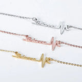 Personalized Heartbeat Name Necklace for Women