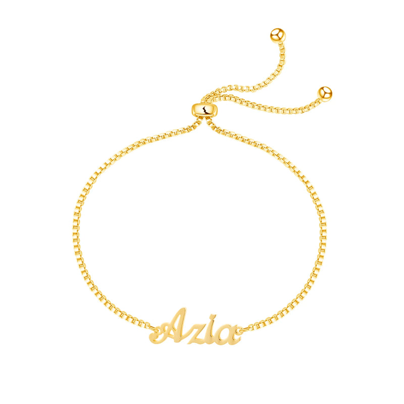 Gold Name Bracelet-Stainless Steel Letter Bracelet