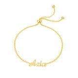 Gold Name Bracelet-Stainless Steel Letter Bracelet