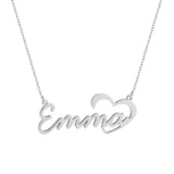 Personalized Heart Name Necklace Stainless Steel Women