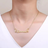 Personalized Wing Pendant Name Necklace Silver Stainless Steel Necklace