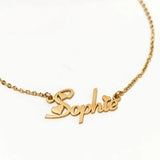 Custom Heart Font Name Necklace Stainless Steel