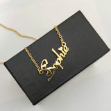 Custom Heart Font Name Necklace Stainless Steel