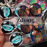 5pcs/lot Cat Dragon Eyes Glass Cabochons Jewelry