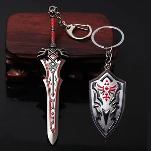 Zelda Tears of Kingdom Master Sword Keychain Shield Pendant Keyring
