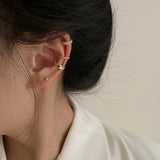 Three Piece Set Women Clip Earrings No Ear Hole Wind Ear Clip