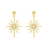 Star Dangle Earrings Long Pendant Jewelry For Girl