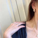 Vintage Pearl Women Hoop Earrings Retro Ins Female Jewelry