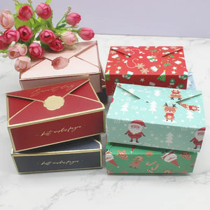 10pcs Christmas Paper Jewelry Chocolate Party Supplies Box Decoration