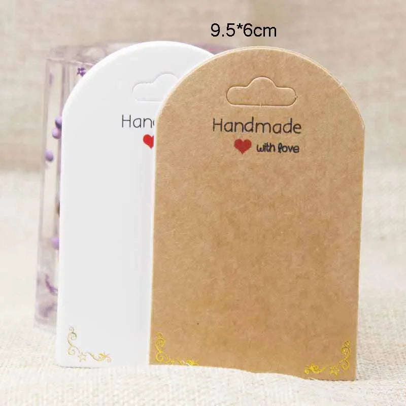 Zerong foil jewelry tag card, DIY with love necklace folded card