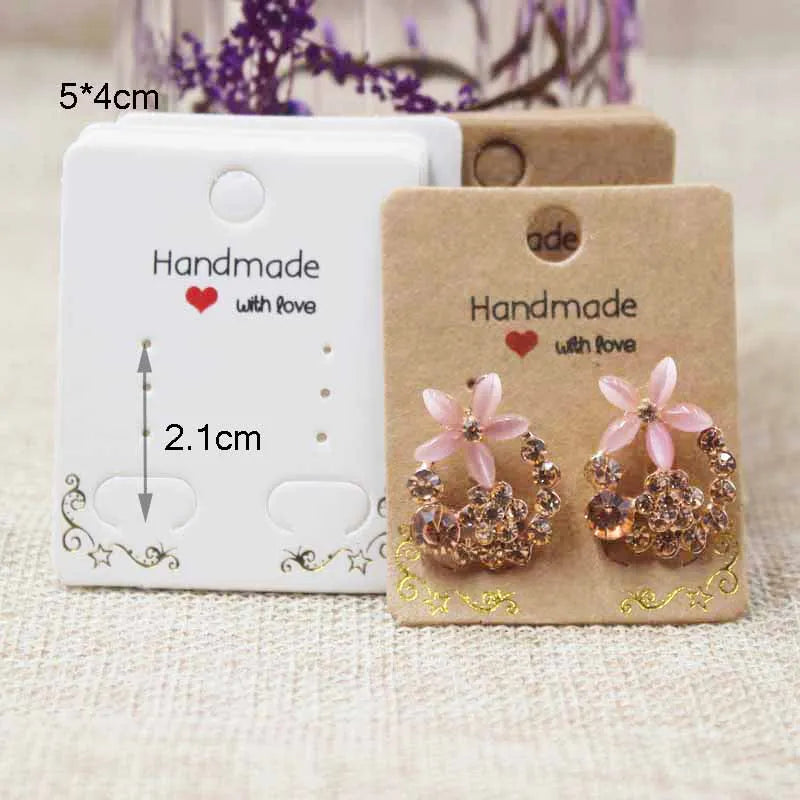 Zerong foil jewelry tag card, DIY with love necklace folded card