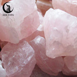 Brazil Rose Quartz Stone Beads Round Smooth Loose Beads 15''