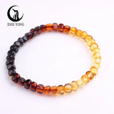 Natural Amber Bracelet Healing Energy Gemstone Stretch Men Women Bracelets