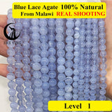 Natural Lace Agates Stone Beads Round Loose Beads for Jewelry Making