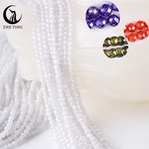 2mm Faceted Natural Zircon Stone Beads Loose Gemstone Rondelle