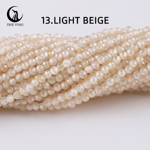 2mm Faceted Natural Zircon Stone Beads Loose Gemstone Rondelle