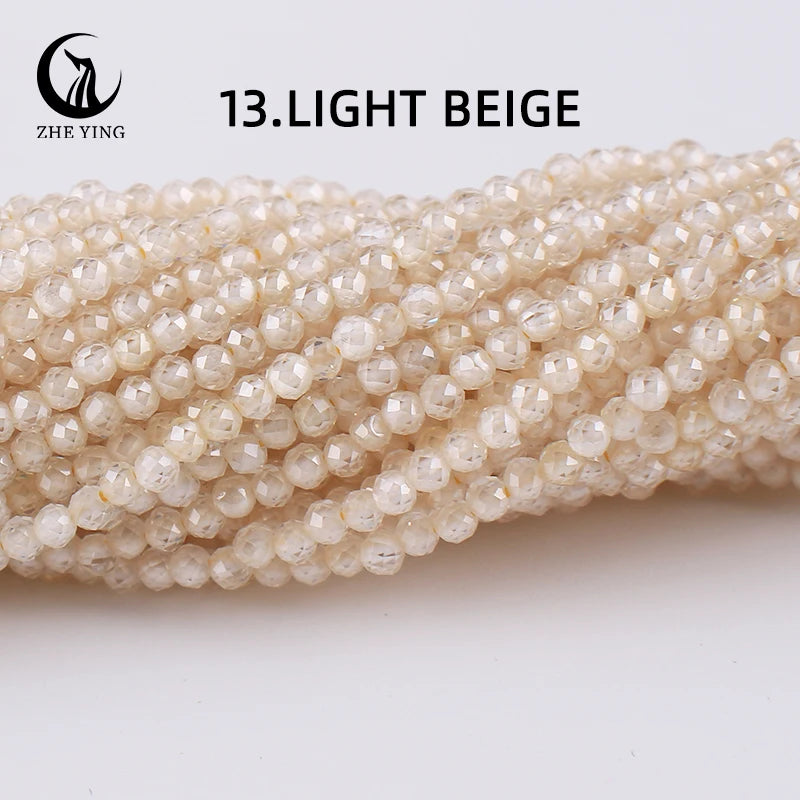 2mm Faceted Natural Zircon Stone Beads Loose Gemstone Rondelle