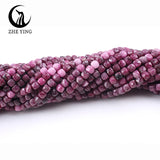 Ruby Stone Faceted Loose Natural Gemstone Beads 4*4mm 15''