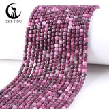 Ruby Stone Faceted Loose Natural Gemstone Beads 4*4mm 15''