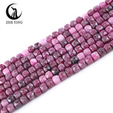 Ruby Stone Faceted Loose Natural Gemstone Beads 4*4mm 15''