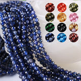 4mm Faceted Natural Zircon Stone Beads Dark Sapphire Loose Gemstone