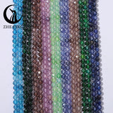 4mm Faceted Natural Zircon Stone Beads Dark Sapphire Loose Gemstone