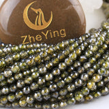 4mm Faceted Natural Zircon Stone Beads Multicolor Loose Gemstone