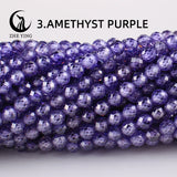 4mm Faceted Natural Zircon Stone Beads Multicolor Loose Gemstone