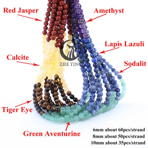 7 Chakra Gem Stone Beads for DIY Bracelet Making