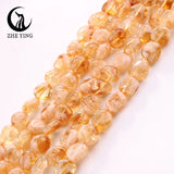 Citrine Nuggets Stone 8-10mm Loose Natural Gemstone Beads