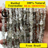 Natural Turquoise Nugget Tourmaline Stone Beads DIY Jewelry Making