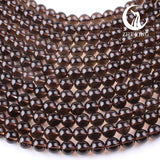 Natural Smoky Quartz Crystal Round Beads for Jewelry Making