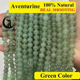 Green Aventurine Chalcedony Jades Stone Beads 8mm Round Loose Beads