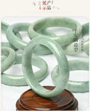 Zheru Jewelry Natural Myanmar Jade Light Green 54-62mm Bracelet