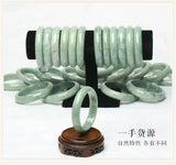 Zheru Jewelry Natural Myanmar Jade Light Green 54-62mm Bracelet