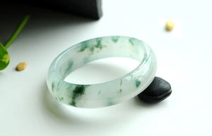 Natural Burmese Jade Light Flower Bracelet Princess Jewelry Gift
