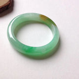 Zheru Jewelry Natural Burmese Light Green Jade Tri-color 54-64mm Bracelet