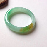 Zheru Jewelry Natural Burmese Light Green Jade Tri-color 54-64mm Bracelet