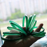 Natural Agate Chalcedony Green Thin Strip 54-62mm Bracelet Princess Jewelry