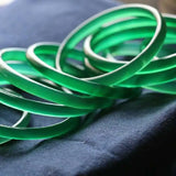 Natural Agate Chalcedony Green Thin Strip 54-62mm Bracelet Princess Jewelry