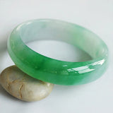 Zheru Jewelry Pure A Emerald Light Bicolor 54-62mm Jade Bracelet Women