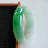 Zheru Jewelry Pure A Emerald Light Bicolor 54-62mm Jade Bracelet Women